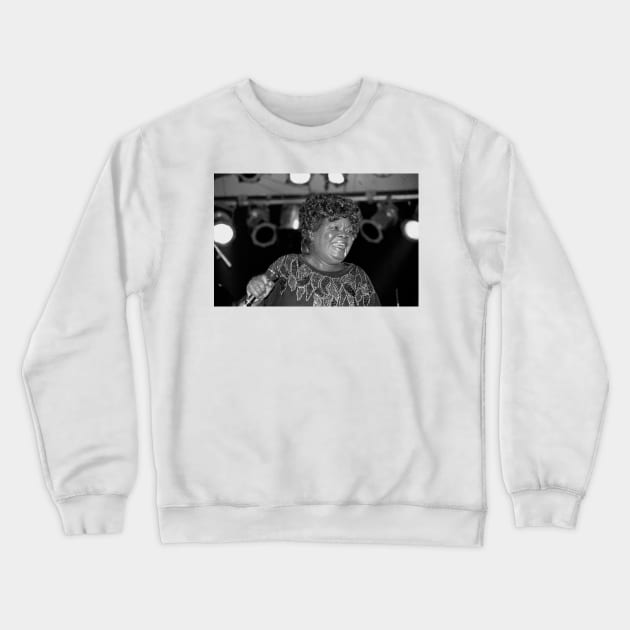 Koko Taylor BW Photograph Crewneck Sweatshirt by Concert Photos